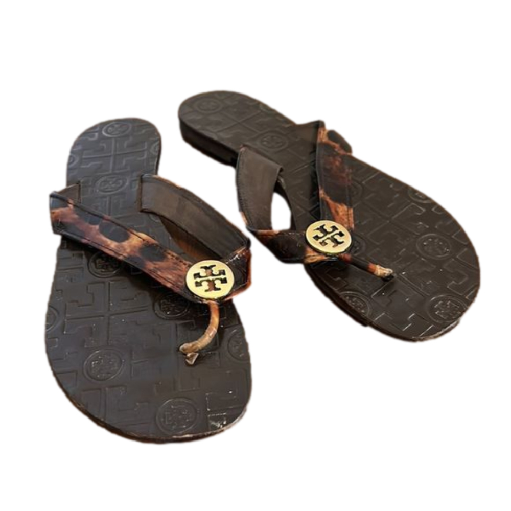 TORY BURCH Patent Leather Flip Flops